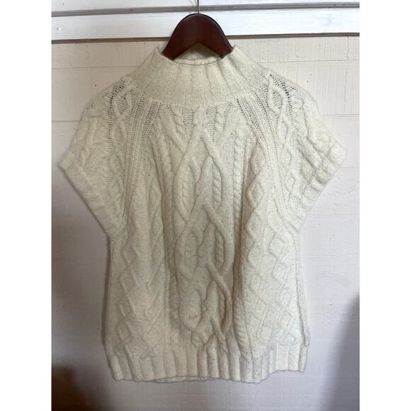 Anthropologie MAEVE Cybil Cable Sweater Vest Chunky Knit Size Small XS S - Picture 5 of 8